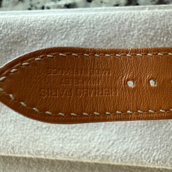 Apple x Hermès Double Tour Watch Band Encre/Béton Swift Leather - Picture 13 of 16